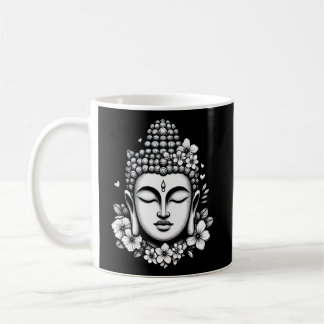 Buddha-Kopf mit Blume Kaffeetasse