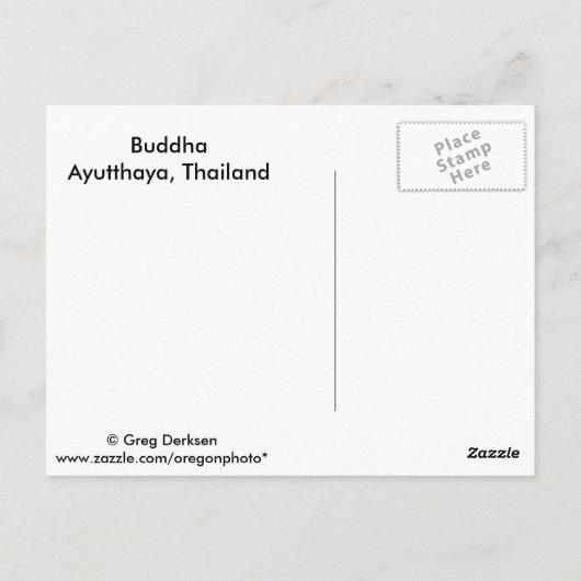 Buddha-Kopf Postkarte (Rückseite)