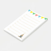 Buddha Kopf- und mehrfarbige Flaggen, um eine List Post-it Klebezettel (angewinkelt)