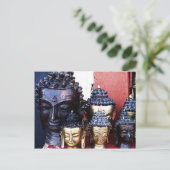 Buddha Köpfe Postkarte (Stehend Vorderseite)