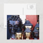 Buddha Köpfe Postkarte (Vorne/Hinten)