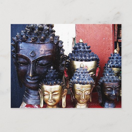 Buddha Köpfe Postkarte (Vorderseite)