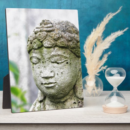 Buddha-Kopfstatue Fotoplatte (Seite)