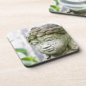 Buddha-Kopfstatue Getränkeuntersetzer (Linke Seite)