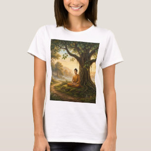 Buddha-Kunst-Religiöses T-Shirt - Friedliche Natur