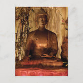 BUDDHA : Kupferstatue Postkarte (Vorderseite)