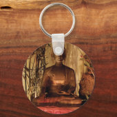 BUDDHA : Kupferstatue Schlüsselanhänger (Vorderseite)