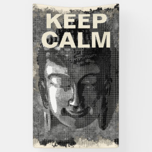 Buddha Lächeln I - halb schwarz + Ihre Ideen Banner