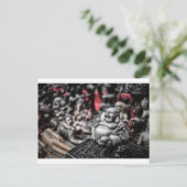 Buddha lachend postkarte (Stehend Vorderseite)