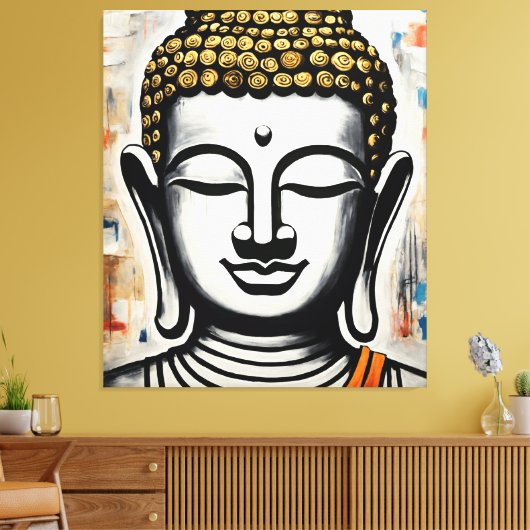 Buddha Leinwand Malerei, Galerie ummantelt (Insitu (Wohnzimmer))