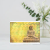 Buddha-Licht (gelb) Postkarte (Stehend Vorderseite)