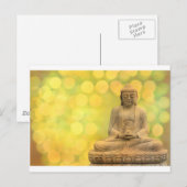 Buddha-Licht (gelb) Postkarte (Vorne/Hinten)