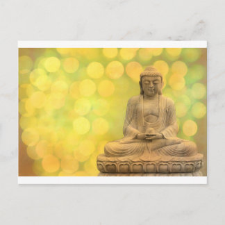 Buddha-Licht (gelb) Postkarte