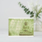 Buddha-Licht (hellgrün) Postkarte (Stehend Vorderseite)