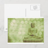 Buddha-Licht (hellgrün) Postkarte (Vorne/Hinten)