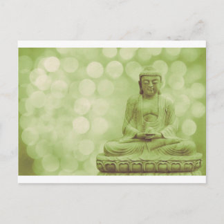 Buddha-Licht (hellgrün) Postkarte