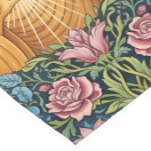 Buddha, Lichtherz, Meditation, Vintages Blumenmust Kurzer Tischläufer (Ecke)