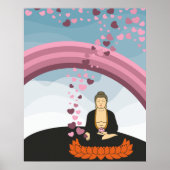 Buddha Liebe Hearts Poster (Vorne)