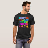 Buddha Liebe Mehr Regenbogen Inspiration Zitat T-Shirt (Vorne ganz)