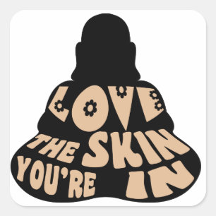 Buddha-Liebe Quadratischer Aufkleber