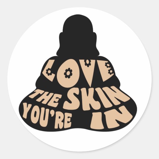 Buddha-Liebe Runder Aufkleber (Vorderseite)