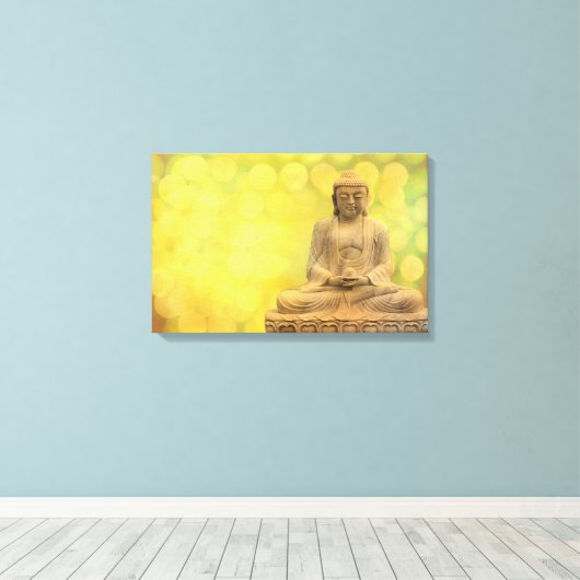 buddha light (yellow) leinwanddruck (Insitu (Holzboden))
