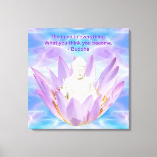 Buddha lila Lotus Blume Leinwanddruck (Vorderseite)