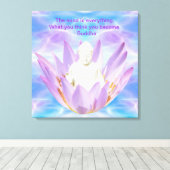Buddha lila Lotus Blume Leinwanddruck (Insitu (Holzboden))
