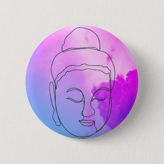 Buddha Lila Sky Hintergrundtaste für Backpacks Button (Vorderseite)