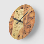 Buddha Live for Today Inspiration Zitat Runde Wanduhr (Winkel)