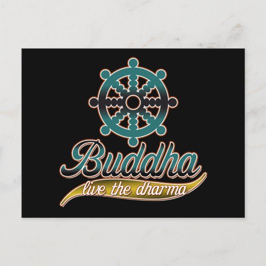 Buddha Live the Dharma Postkarte (Vorderseite)
