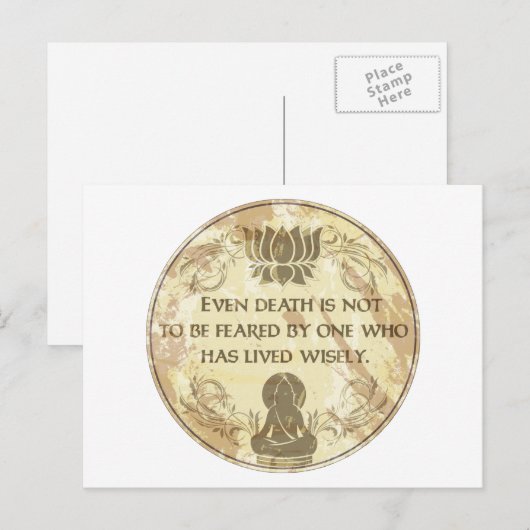 Buddha Live weise Postkarte (Vorne/Hinten)