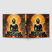 Buddha-Logo weiß liniertes Gästebuch (Voll)