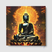 Buddha-Logo weiß liniertes Gästebuch (Rückseite)