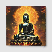 Buddha Logo White Lined Guest Book Gästebuch (Rückseite)