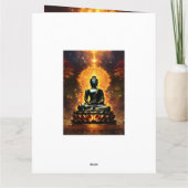 Buddha Logo White Lined Guest Book Karte (Rückseite)