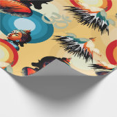 Buddha Lord Retro Pop Geschenkpapier (Ecke)