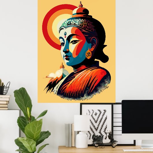 Buddha Lord Retro Pop Poster (Heimbüro)
