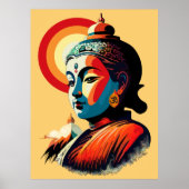 Buddha Lord Retro Pop Poster (Vorne)