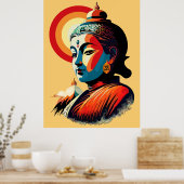 Buddha Lord Retro Pop Poster (Küche)