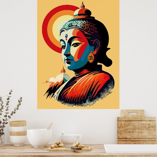 Buddha Lord Retro Pop Poster (Küche)