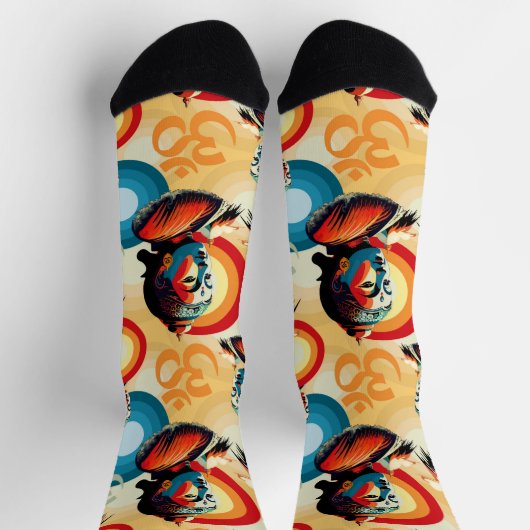 Buddha Lord Retro Pop Socken (Oben)
