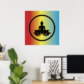 Buddha Lotus Blume Buddhismus Zen-Spiritualität Poster (Heimbüro)