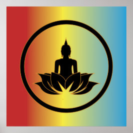 Buddha Lotus Blume Buddhismus Zen-Spiritualität Poster