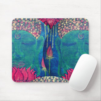 Buddha Lotus Green Meditation Buddhismus Mouse Pad Mousepad