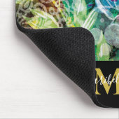 Buddha Lotus Mandala Personalize Monogram Boho Mousepad (Ecke)