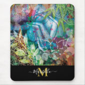 Buddha Lotus Mandala Personalize Monogram Boho Mousepad (Vorne)