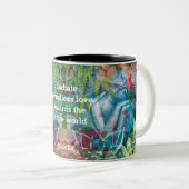 Buddha Lotus Mandala Wasserfarbe Zweifarbige Tasse (VorderseiteRechts)