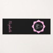 Buddha Lotus Mediation Monogram Yogamatte (Vorderseite (Horizontal))