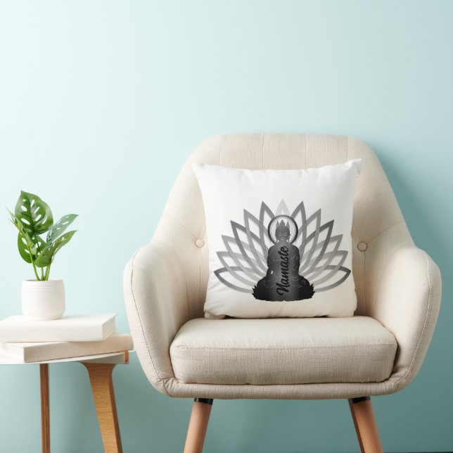 Buddha Lotus Namaste Throw Kissen (Stuhl )